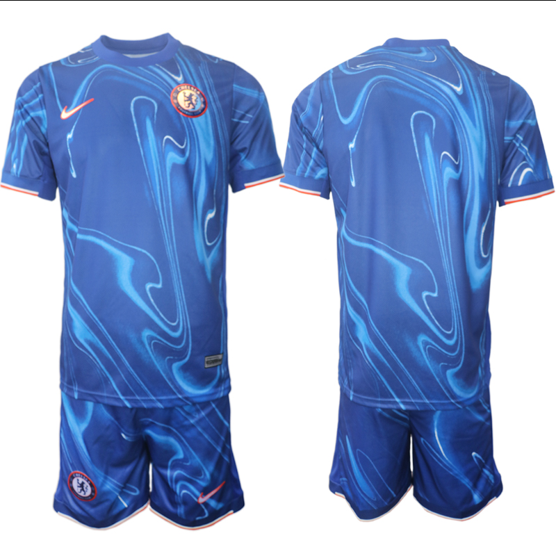 Men 2024-2025 Club Chelsea home Blue blank Soccer Jersey->customized nfl jersey->Custom Jersey